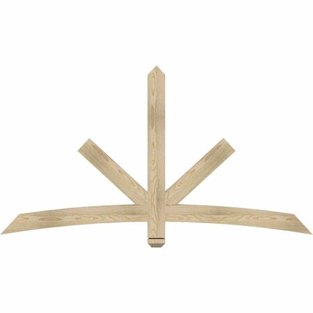 Ekena Millwork Alberta Rough Sawn Timber Gable Bracket, Douglas Fir, 72"W x 39"H x 2"D x 4"F, 13/12 Pitch GBW072X39X0204ALB00RDF